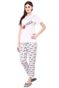 evolove Prism Pink Round Neck Watermelon print Women's (Pajama set), (Prism Pink &amp; Cameo Green)