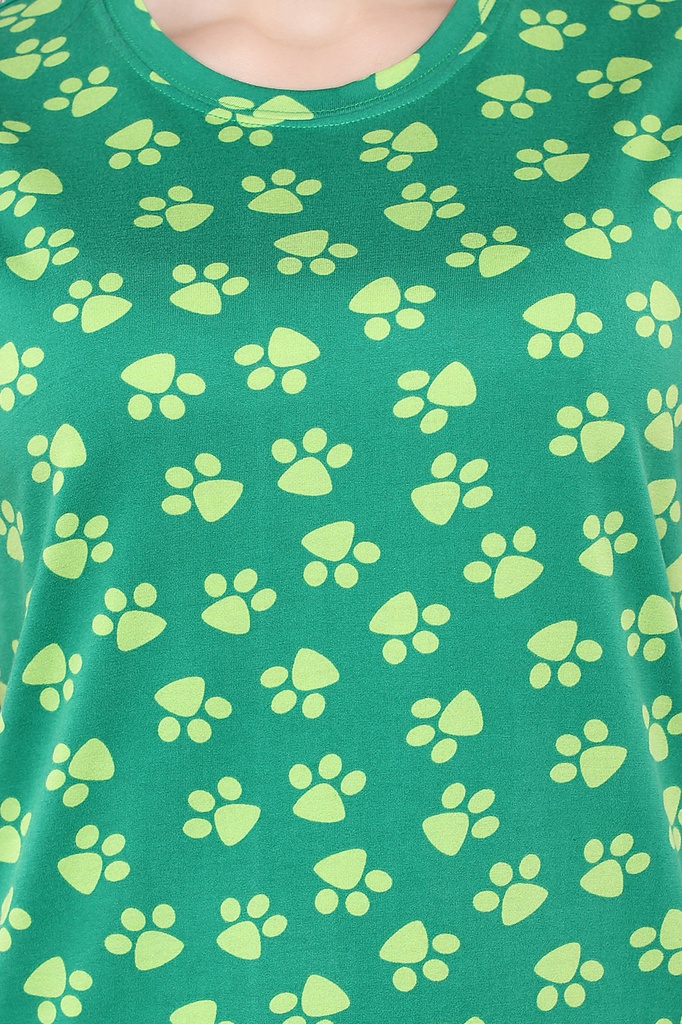 evolove Prism Pink Round Neck Watermelon print Women's (Pajama set), (Prism Pink &amp; Cameo Green)