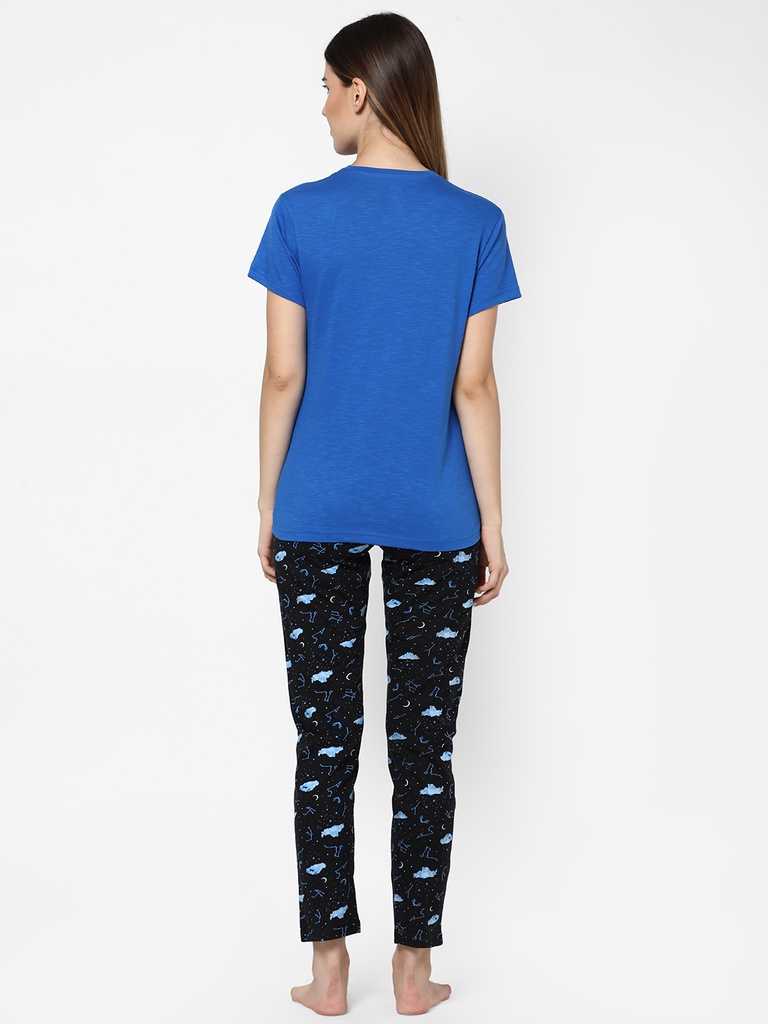 evolove Prism Pink Round Neck Watermelon print Women's (Pajama set), (Prism Pink &amp; Cameo Green)